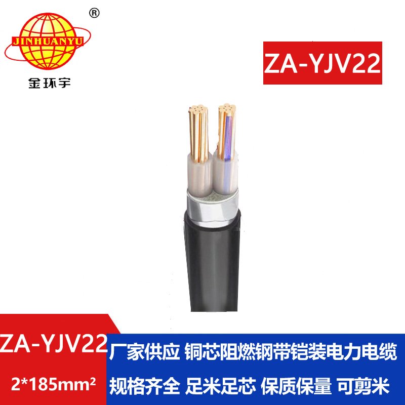 金环宇电缆 ZA-YJV22--2X185平方 阻燃铠装电缆 架空